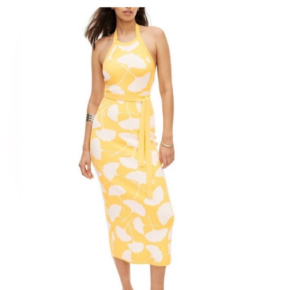 DVF for Target Yellow Halter Dress NWT